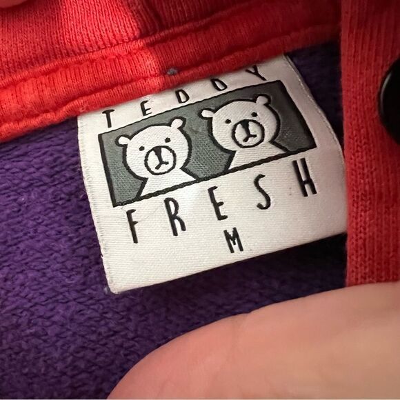 Looney Tunes,X teddy, fresh, adult size, medium, color block, zip up hoodie - Picture 6 of 7